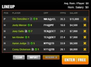 mlb draft kings lineup 5-19-2017 mixup