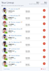 mlb fan duel 5-26-2017