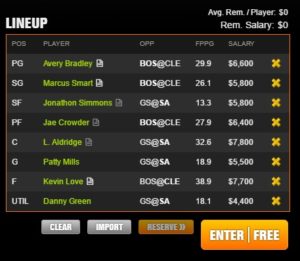 nba draft kings 5-22-2017