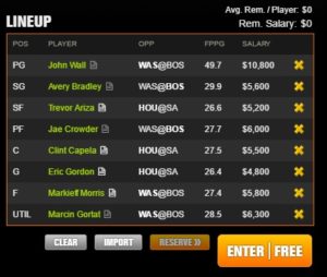 nba draft kings 5-9-2017