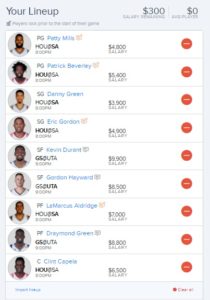 nba fanduel 5-8-2017