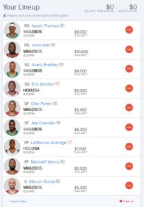 nba fanduel 5-9-2017