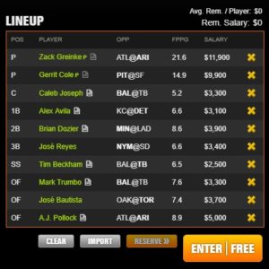 Picks made on this site are for entertainment only.  Play Fantasy Baseball Today! Use Promo Code FLINFO