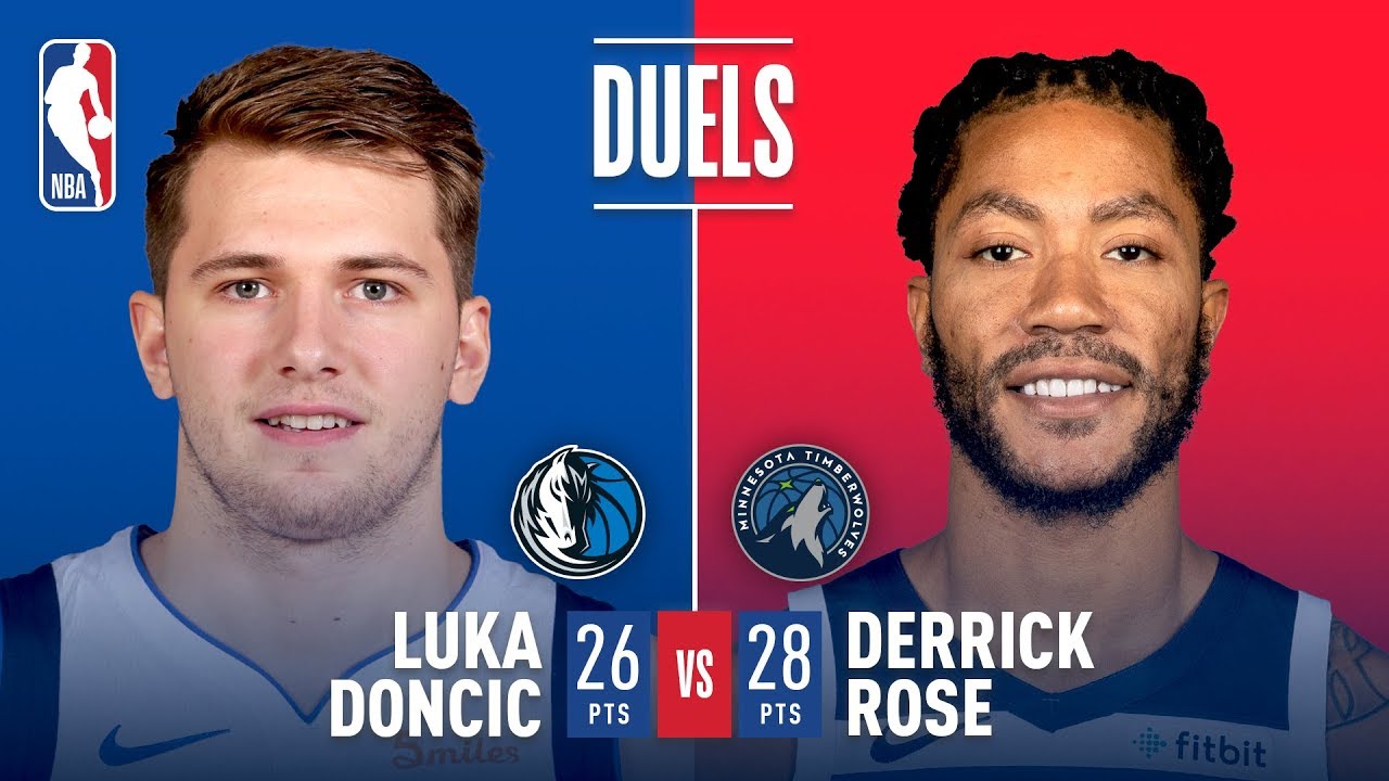 Luka Doncic & Derrick Rose Battle in Dallas