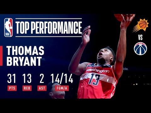 Thomas Bryant Shoots A PERFECT 14-14 From The Field In Wizards 3OT Win! | December 22, 2018