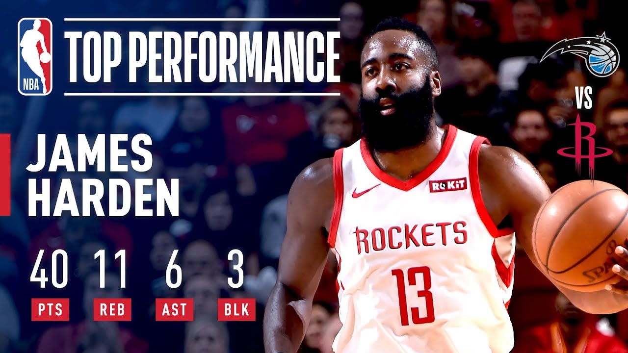 James Harden GOES OFF For 40 Points Against Orlando | January 27, 2019