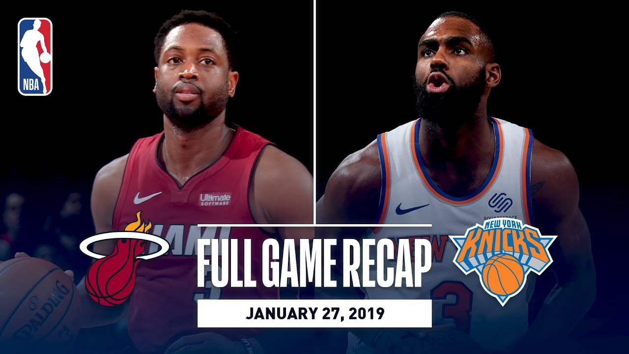 Full Game Recap: Heat vs Knicks | Dwyane Wade Records Double-Double In MSG