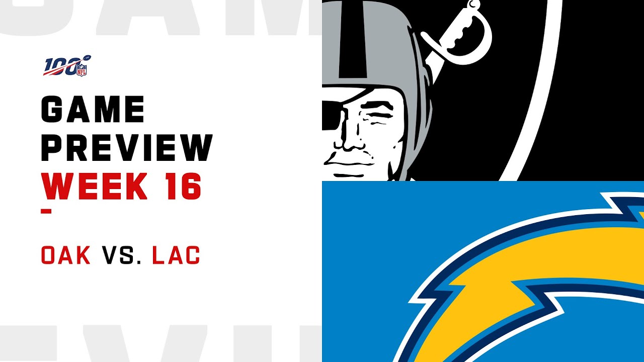Oakland Raiders vs Los Angeles Chargers Week 16 NFL Game Preview