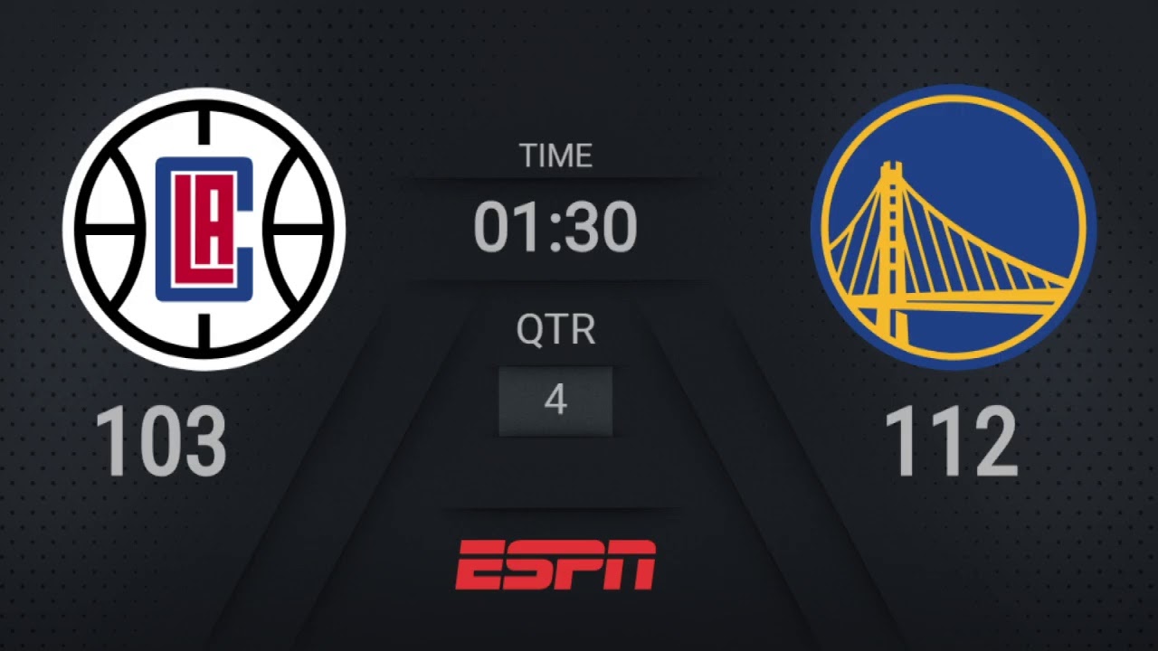 Clippers @ Warriors | NBA on ESPN Live Scoreboard!