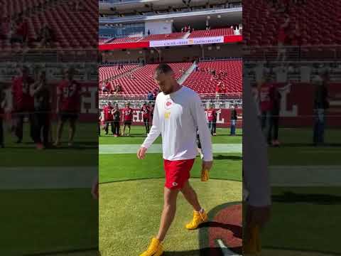Kelce and the Chiefs have entered Levi’s Stadium #shorts